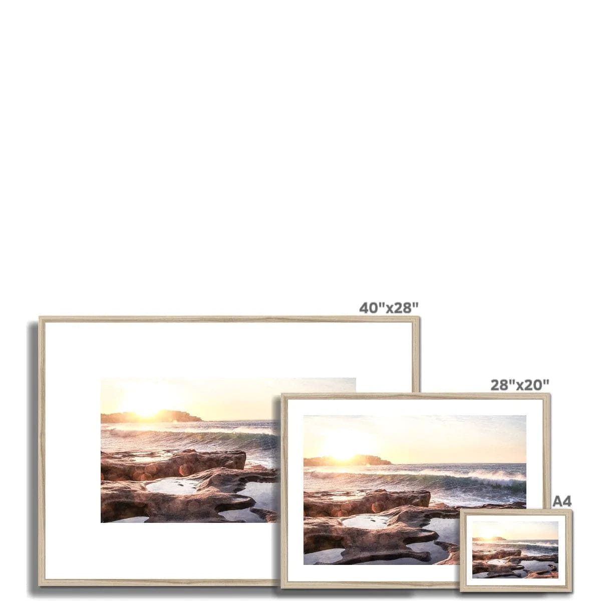 Prodigi Fine art Sunrise Over North Bondi Beach Framed Print