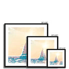 Prodigi Framed Sunset Sail Boat Watercolour Framed & Mounted Print