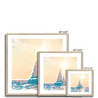 Prodigi Framed Sunset Sail Boat Watercolour Framed & Mounted Print