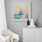 Prodigi Framed Sunset Sail Boat Watercolour Framed & Mounted Print