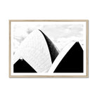 Adam Davies Framed 14"x11" (35.56x27.94cm) / Natural Frame Sydney Opera House Sails Black & White Framed Print