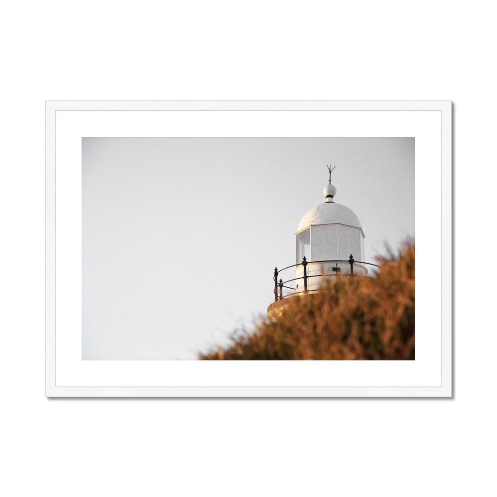 SeekandRamble Framed 16"x12" (40.64x30.48cm) / White Frame Tacking Point Lighthouse Port Macquarie V2 Print