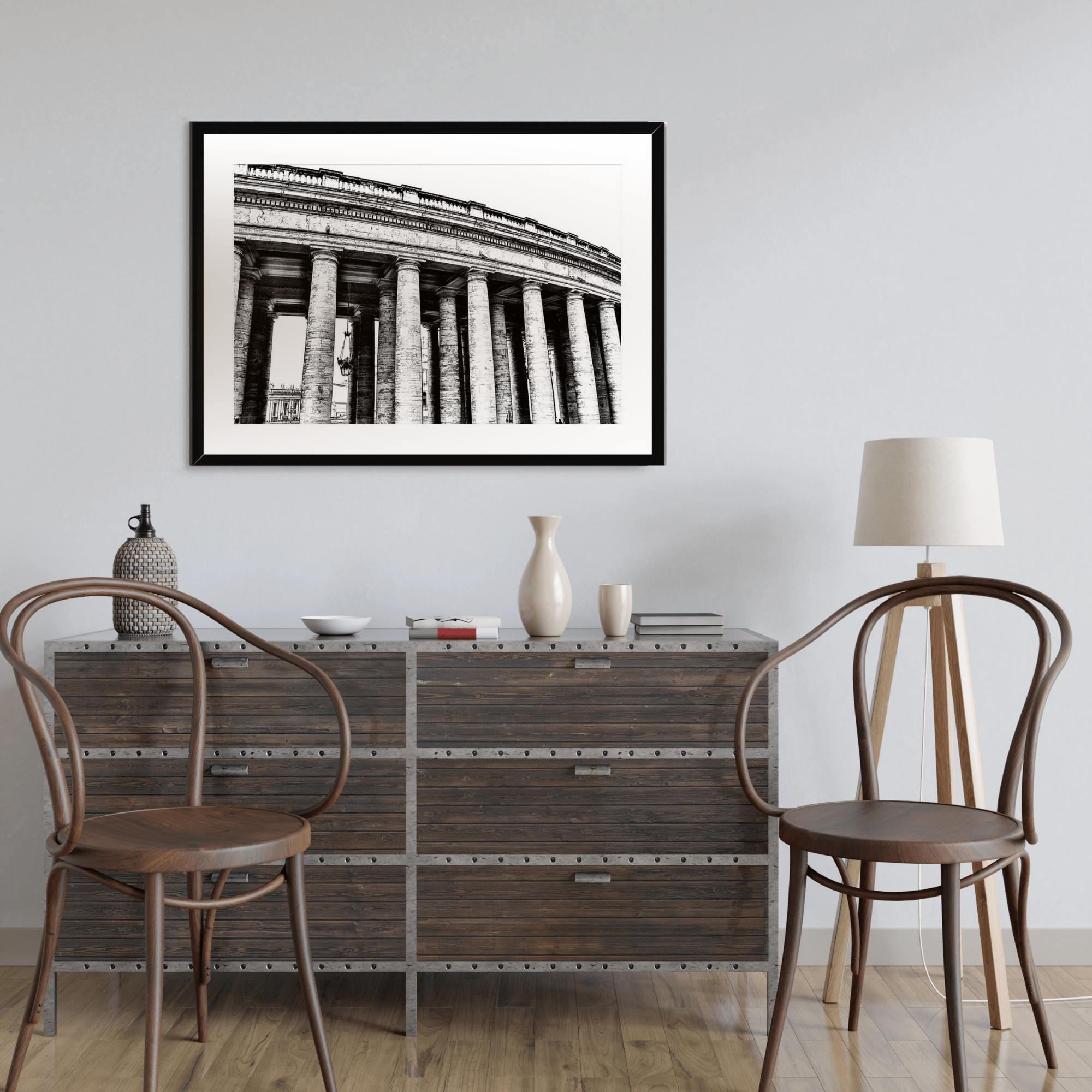Seek & Ramble Framed The Colonnades of St. Peter's The Vatican Framed & Mounted Print