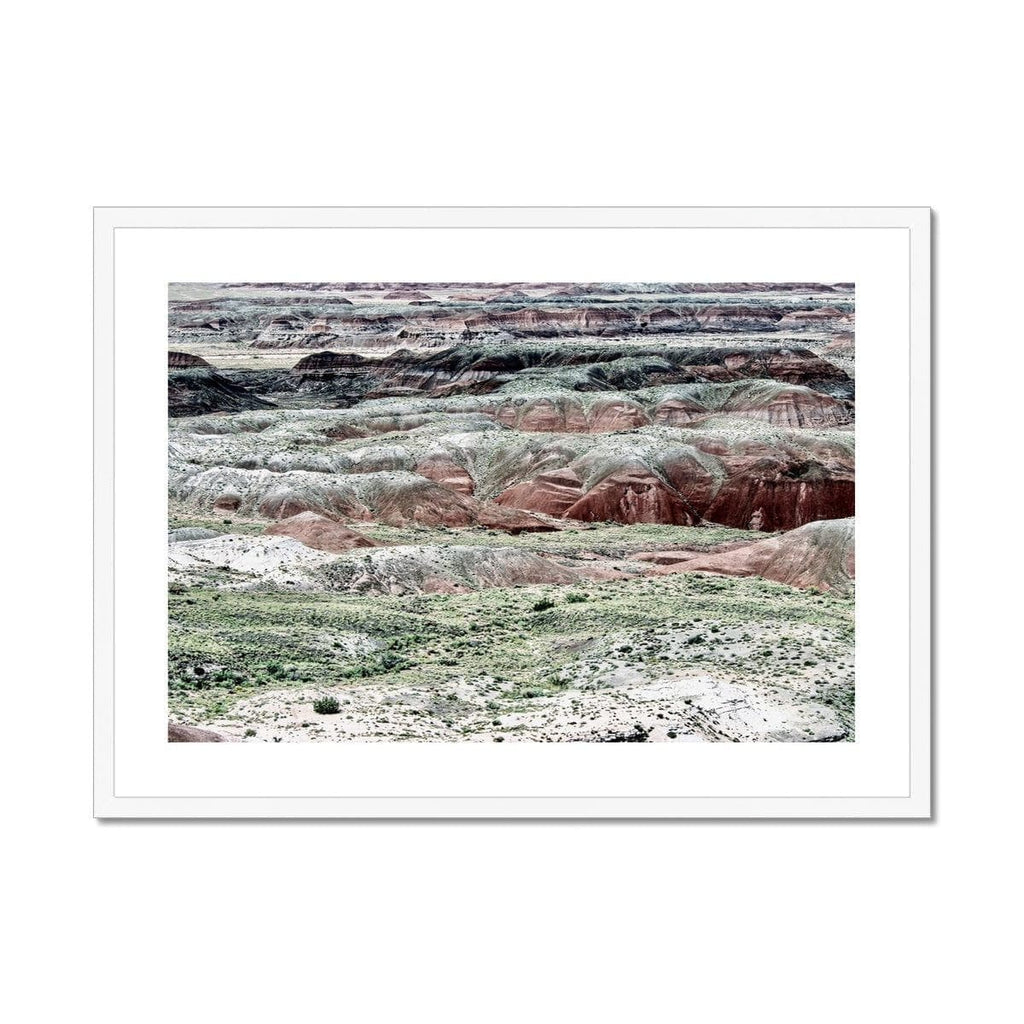 SeekandRamble Framed 28"x20" / White Frame The Painted Desert Framed & Mounted Print