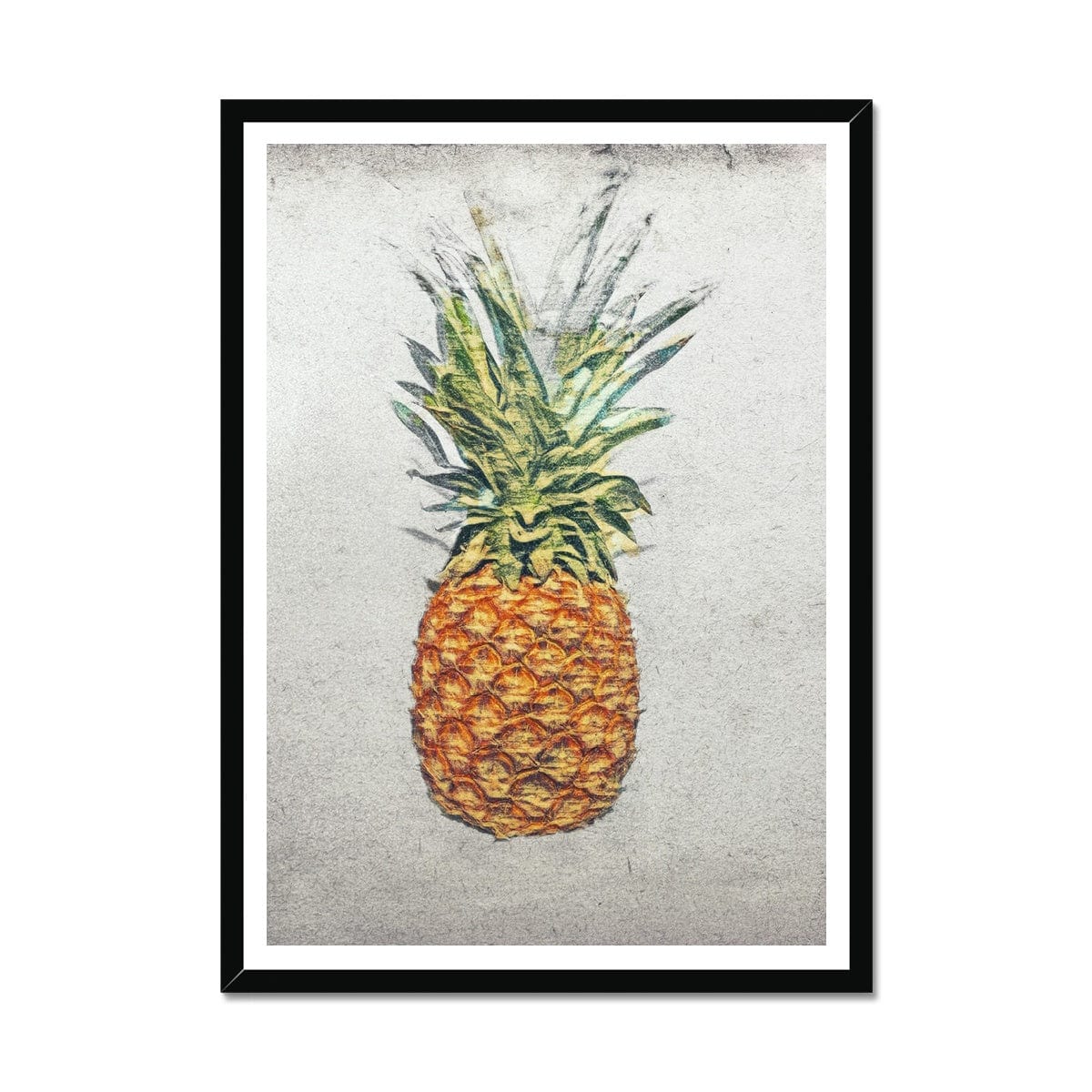 Seek & Ramble Framed 12"x16"(40.64x30.48cm) / Black Frame Tropical Pineapple Framed Print Framed Print