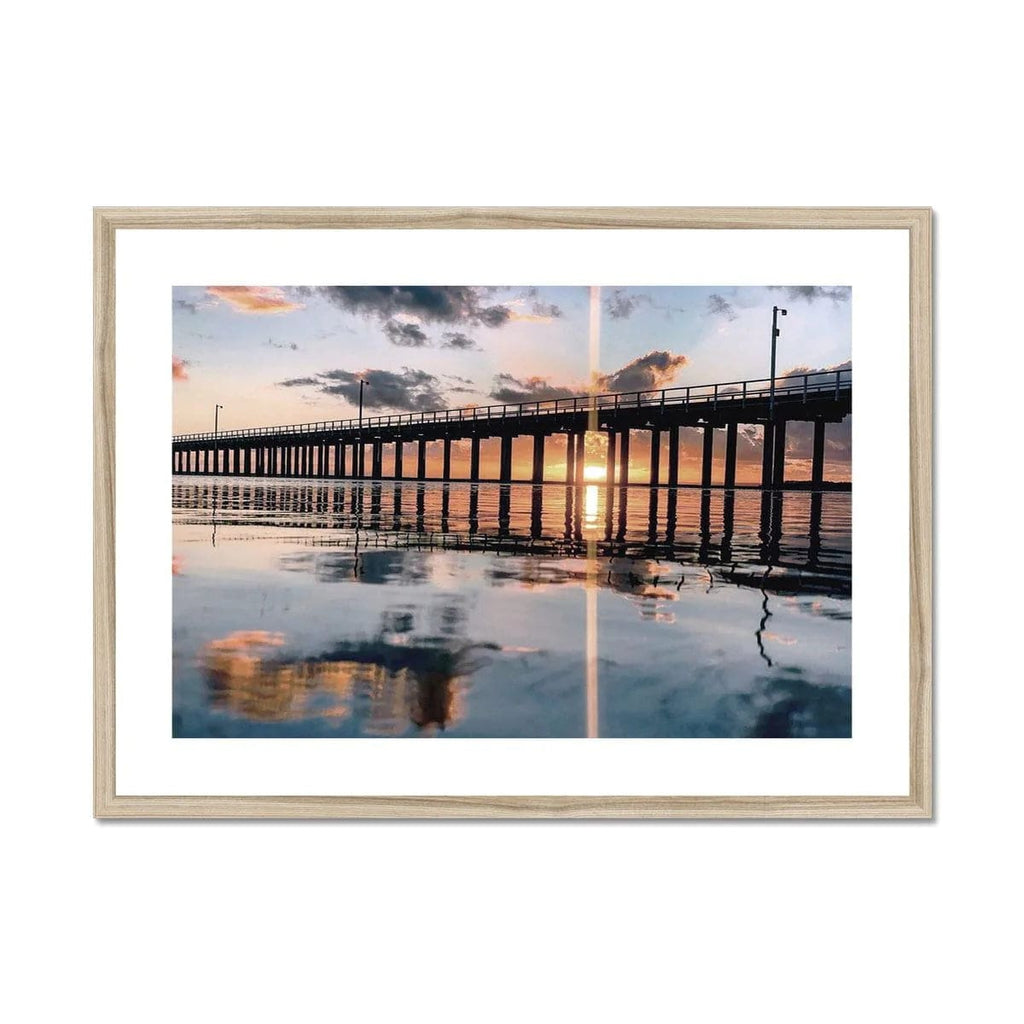 SeekandRamble Framed 28"x20" / Natural Frame Urungan Pier Sunrise Framed & Mounted Print