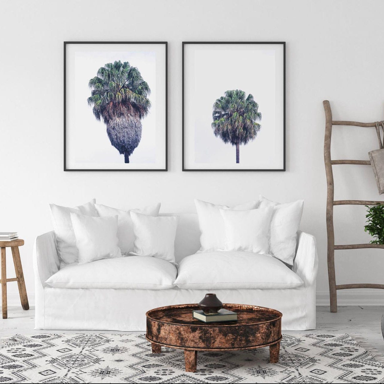 Adam Davies Framed Vaucluse Palm Tree Framed & Mounted Print