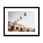 Seek & Ramble Framed A4 Landscape (29x21cm) / Black Frame Venice Sign Overhead Framed & Mounted Print