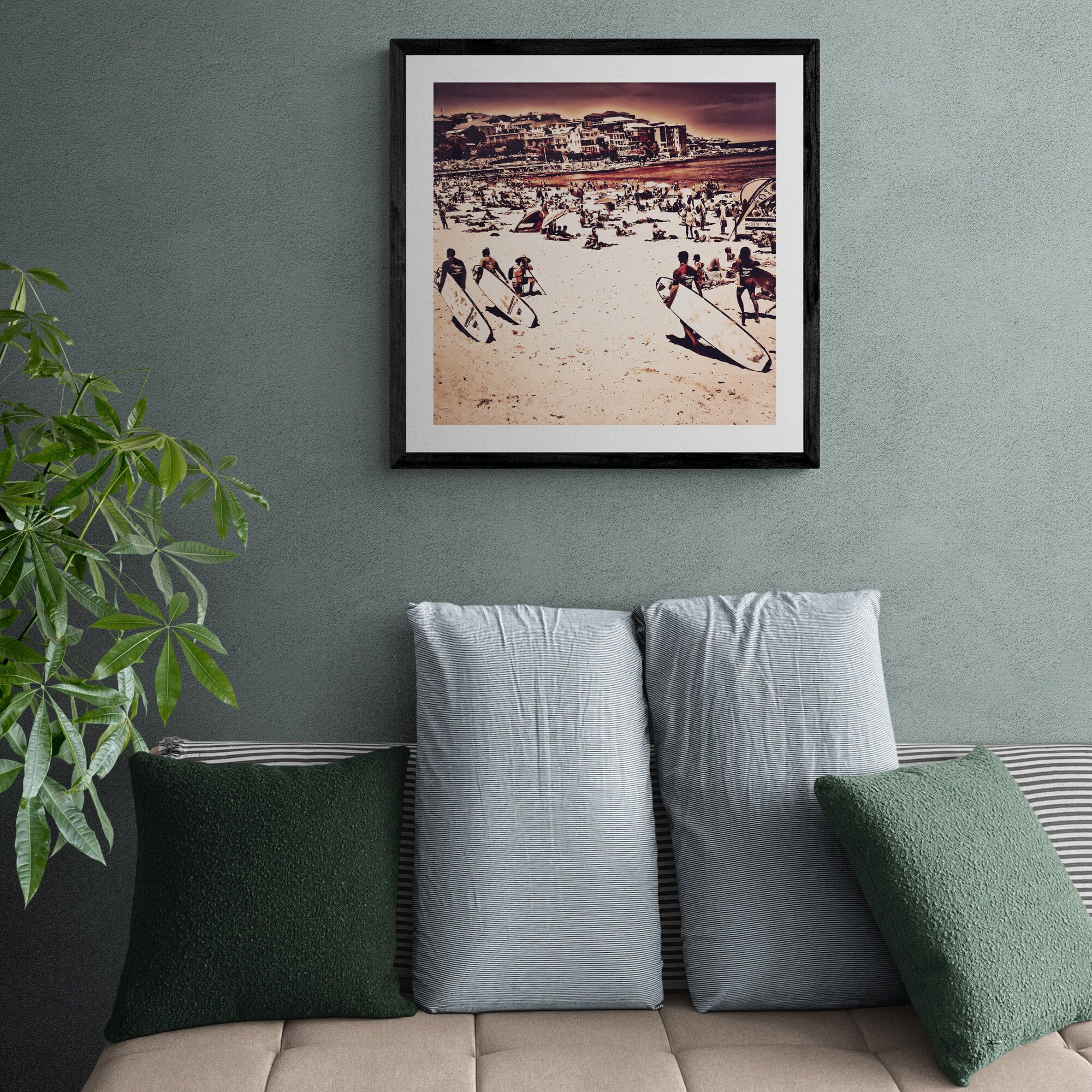 Seek & Ramble Framed Vintage Style Bondi Lifesavers Framed & Mounted Print