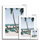 Seek & Ramble Framed Waikiki Beach Blue Beds Framed Print