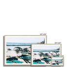 Seek & Ramble Framed Waikiki Beach Blue Beds Print