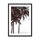 Seek & Ramble Framed A4 Portrait / Black Frame Waikiki Palm Trees Framed & Mounted Print