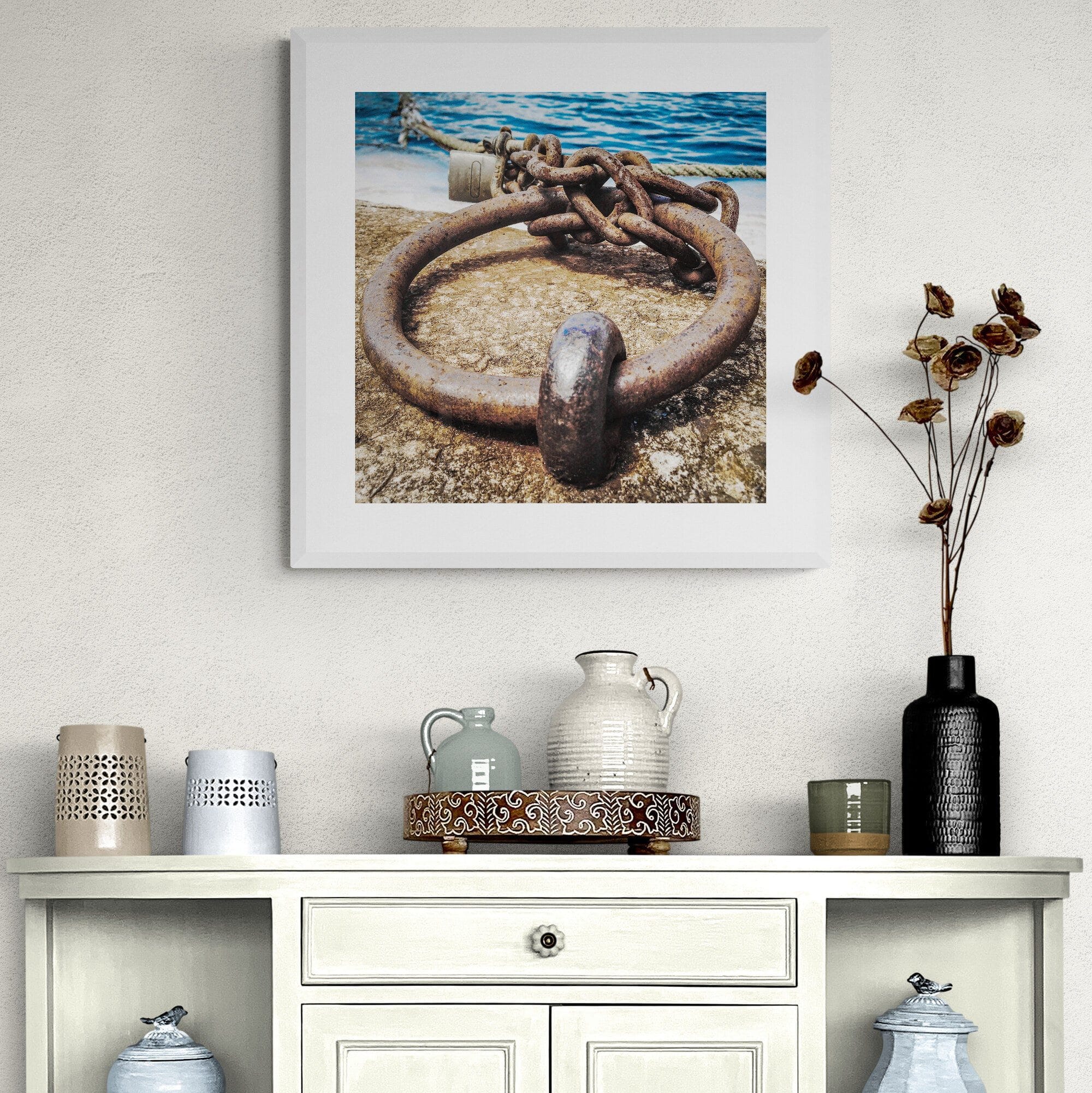 Seek & Ramble Framed Wharf Docking Ring Framed & Mounted Print